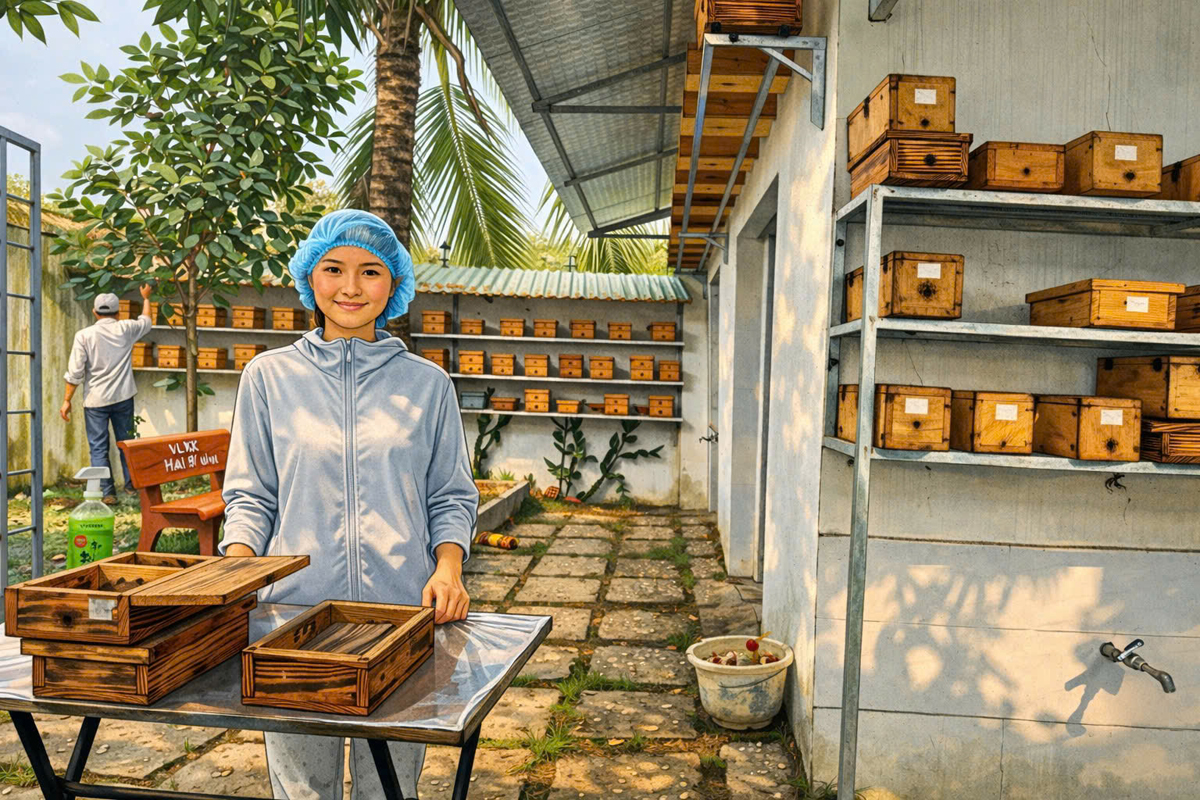 Setup trại ong dú trọn gói tại Trảng Bàng